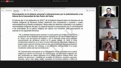 Justicia aprueba informe de amnist&iacute;a a favor de 20 dirigentes ind&iacute;genas y reafirma derechos de pueblos