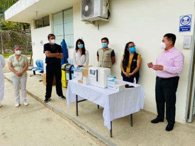 Equipos m&eacute;dicos son entregados para el hospital B&aacute;sico de Zumba
