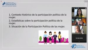 Se desarroll&oacute; taller virtual sobre Violencia Pol&iacute;tica de G&eacute;nero