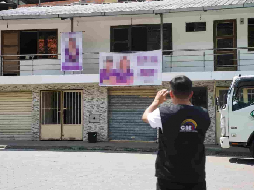 CNE Zamora realiza control de presunta campaña  anticipada en Zamora Chinchipe