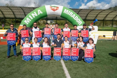 Ecuacorriente S.A. reafirma su liderazgo como uno de los mejores lugares para trabajar en Ecuador
