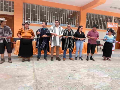 Inauguraci&oacute;n de nuevo bloque de aulas en el CECIB Otto Arosemena G&oacute;mez, Yacuambi