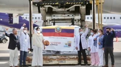 8 000 vacunas contra el covid-19 llegaron a Ecuador este 20 de enero